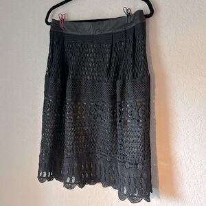 NWT black lace skirt
